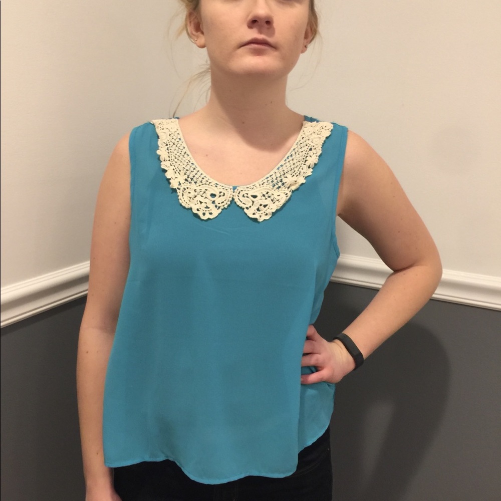 Cute dressy turquoise blue shirt